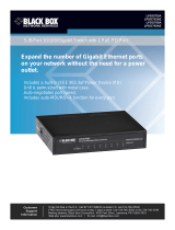 Black Box 5-/8-Port 10/100/Gigabit Switch with 1 PoE PD Port Manual de usuario