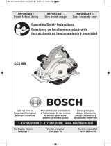 Bosch Power Tools CCS180K Manual de usuario
