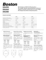Boston Acoustics DSI285 Manual de usuario