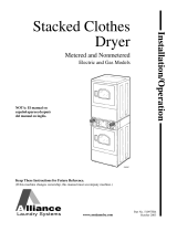 Alliance Laundry Systems Stacked Clothes Dryer Manual de usuario