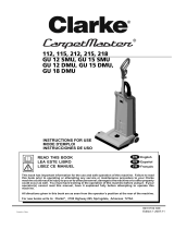 Clarke CarpetMaster GU 12 DMU Manual de usuario