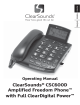 ClearSounds AMPLIFIED FREEDOM PHONE CSC600D Manual de usuario