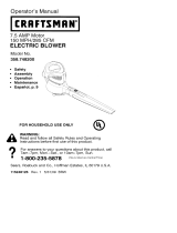 Craftsman 358748200 - 7.5 Amp Electric Blower Manual de usuario
