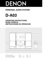 Denon D-A03 Manual de usuario