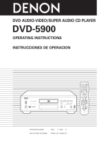 Denon DVD-5900 Manual de usuario