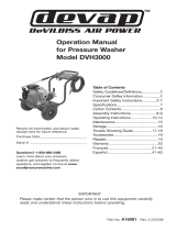 DeVillbiss Air Power Company DVH3000 Manual de usuario