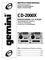 Gemini CD-2000X Manual de usuario