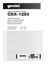 Gemini CDX-1250 Manual de usuario