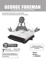 George Foreman GR0038W Champ Manual de usuario