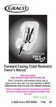 Graco FORWARD FACING CHILD RESTRAINT Manual de usuario