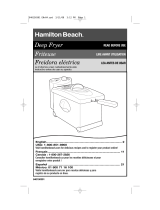 Hamilton Beach 35030 - 12 Cup Oil Capacity Deep Fryer Manual de usuario