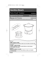 Hamilton Beach Party Crock 840149601 Manual de usuario