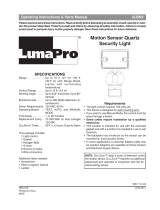 Heath Zenith Motion Sensor Quartz Security Light 2LBN2 Manual de usuario