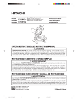 Hitachi C10FCE2 - 10 Inch Compound Miter Saw Manual de usuario