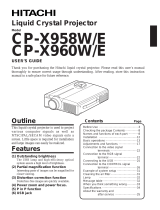 Hitachi CPX960 - XGA LCD Projector Manual de usuario