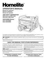 Homelite HGCA3000 Series Manual de usuario