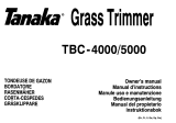 Tanaka TBC-4000 Manual de usuario
