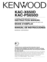 Kenwood KAC-X650D Manual de usuario