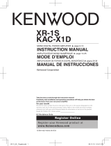 Kenwood XR-1S - 1500W Reference Fit Mono Digital Power Amplifier Manual de usuario