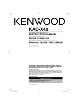 Kenwood KAC X40 - eXcelon Amplifier Manual de usuario