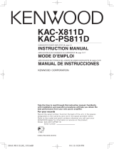 Kenwood KAC-X811D Manual de usuario
