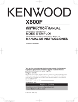 Kenwood X600F Manual de usuario