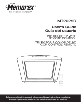 Memorex MT2025D - 20" CRT TV Manual de usuario