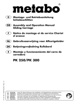Metabo Sliding CARRIAGE PKS 1500 Manual de usuario