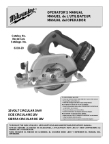 Milwaukee 18 VOLT CIRCULAR SAW Manual de usuario