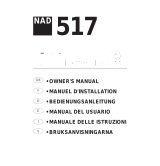 NAD NAD 517 Manual de usuario