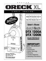 Oreck DTX 1200A Manual de usuario