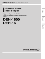 Pioneer DEH-16 Manual de usuario