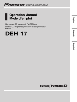 Pioneer DEH-17 Manual de usuario