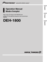 Pioneer FM/AM DEH-1800 Manual de usuario