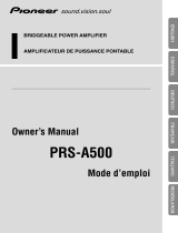 Pioneer PRS-A500 Manual de usuario