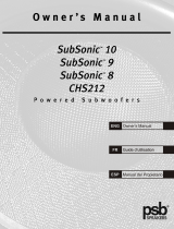 PSB SubsSonic SubSonic9 Manual de usuario