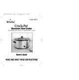 CROCK POT 5445 BCN Manual de usuario