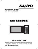 Sanyo EMS5595S - Microwave 0.9 Cubic Feet Manual de usuario