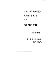 SINGER 212A541AA Manual de usuario