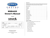 Sirius Satellite Radio MSR4425 Manual de usuario