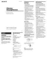 Sony MDR-SA1000 Manual de usuario