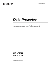 Sony VLP-CX86 Instrucciones de operación