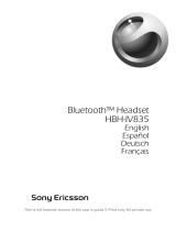 Sony Ericsson HBH-IV835 Manual de usuario