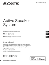 Sony SRS-GU10iP Manual de usuario