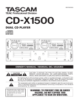 Tascam CD-X1500 Manual de usuario