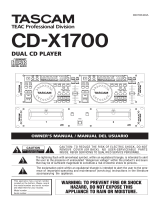 Tascam CD-X1700 Manual de usuario