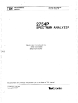 Tektronix 2754P Manual de usuario