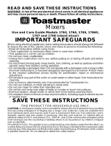 Toastmaster 1764 Manual de usuario