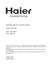 Haier HRF-663CJR Fridge Freezer Manual de usuario