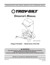 Troy-Bilt 420 Series Manual de usuario